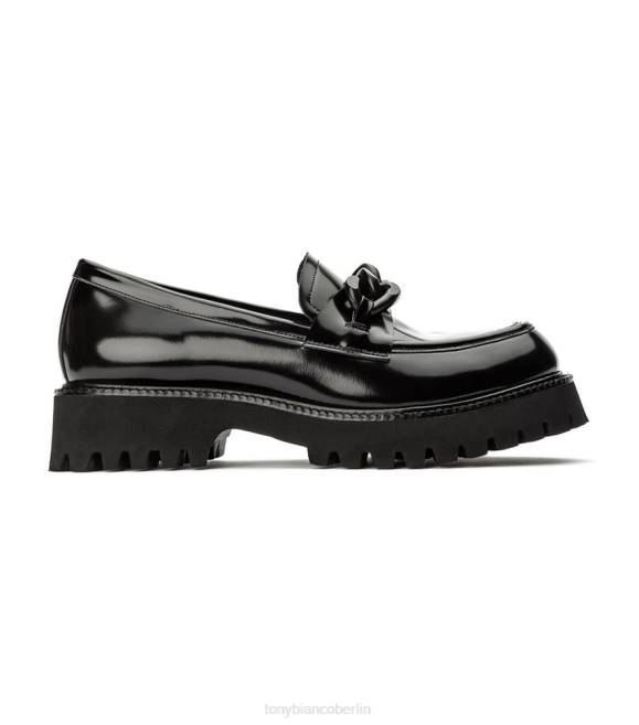 Slipper| de Tony Bianco Frauen Georgia Freizeitschuhe Schwarz hochglänzend 4624593